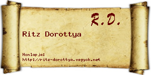 Ritz Dorottya névjegykártya